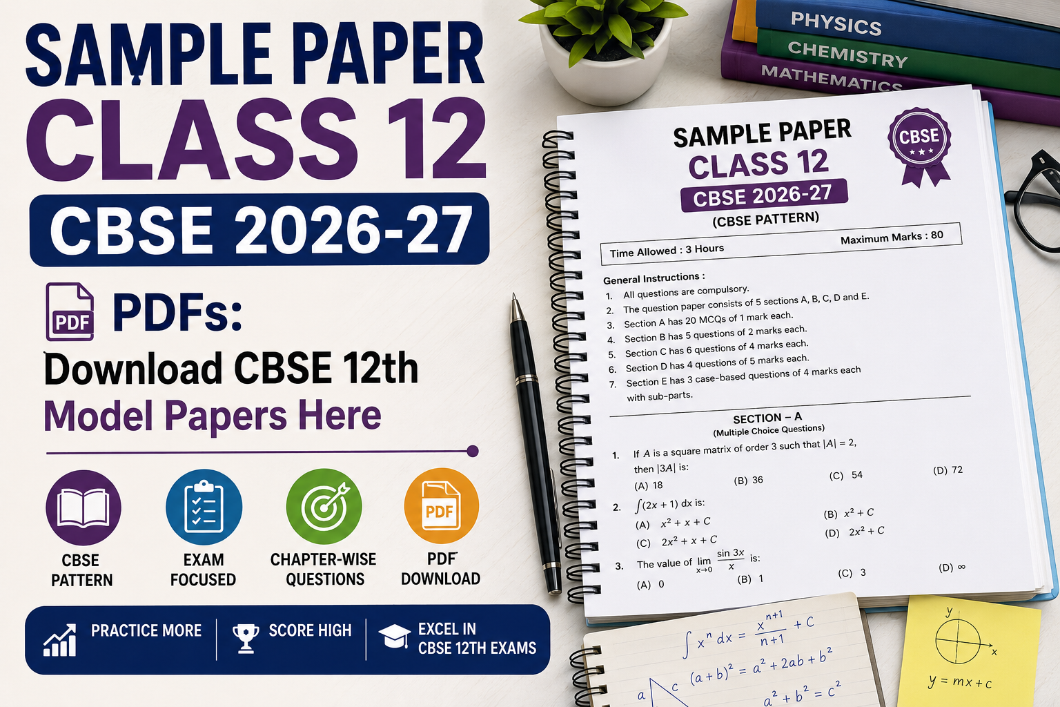 Sample Paper Class 12 CBSE