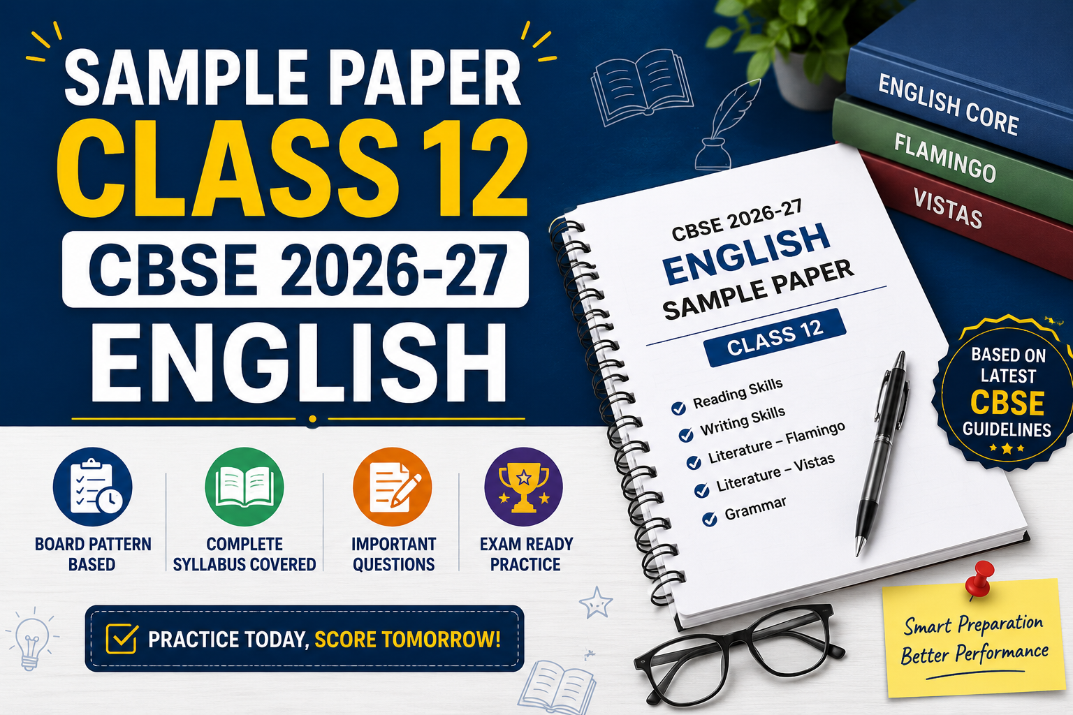 English Sample Paper for CBSE Class 12