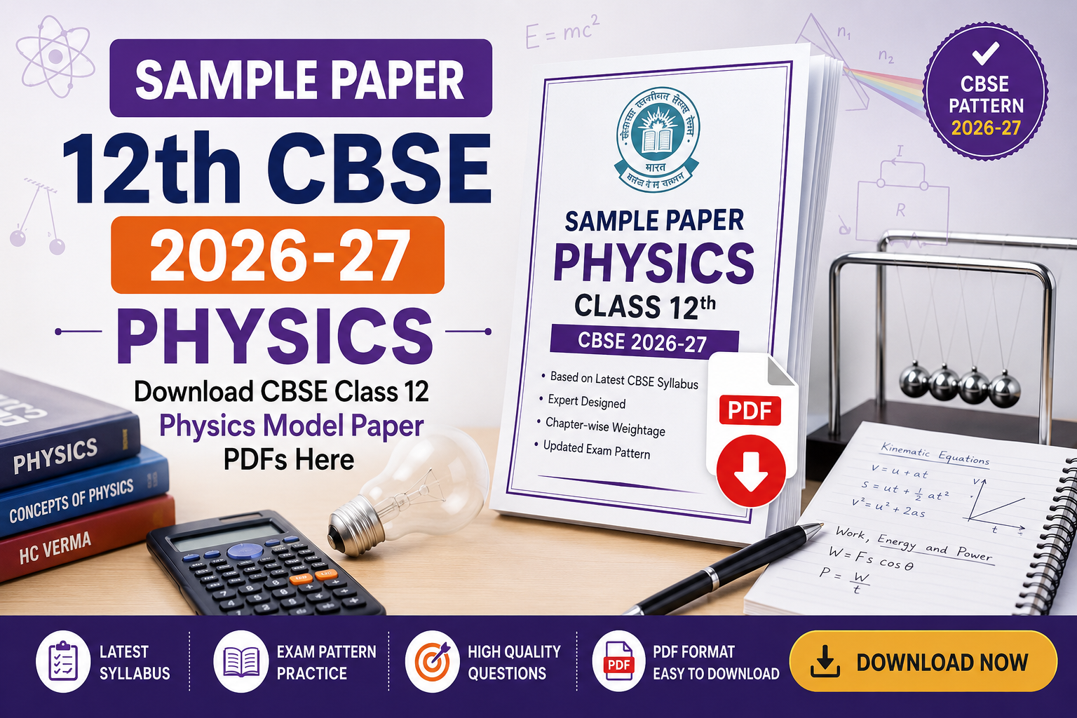 Sample Paper 12th CBSE Physics
