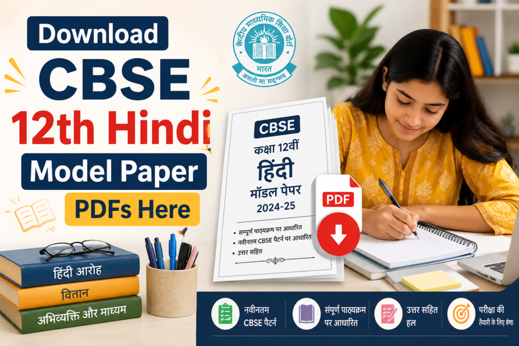 Download CBSE 12th Hindi Model Paper PDFs
