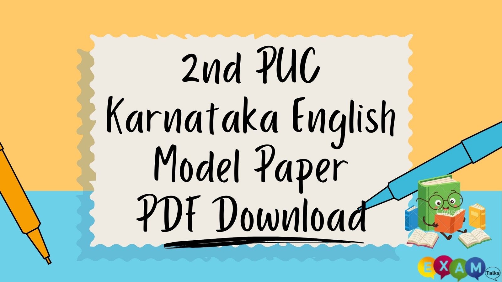 2nd PUC Karnataka English Model Paper