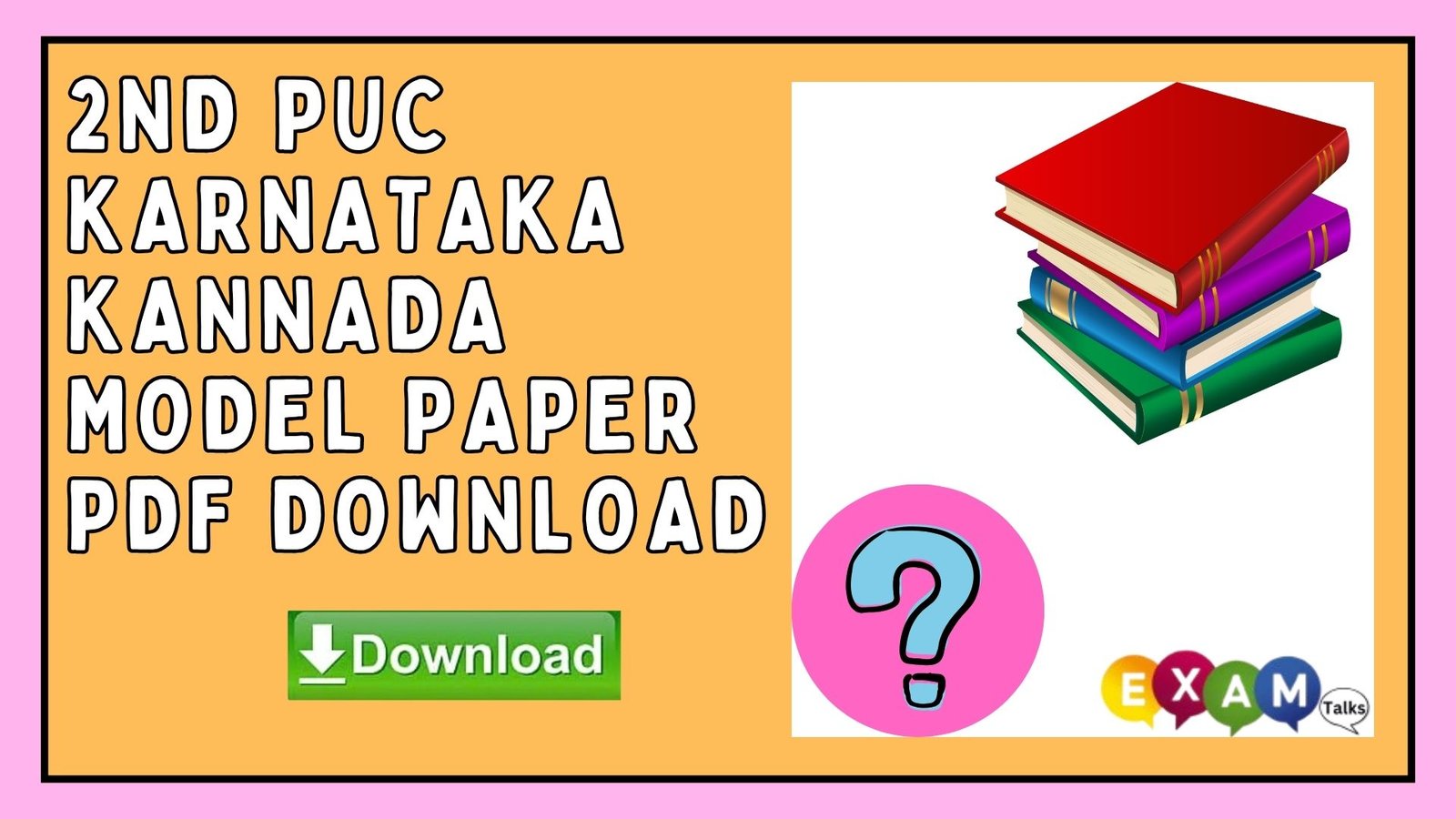 2nd PUC Karnataka Kannada Model Paper