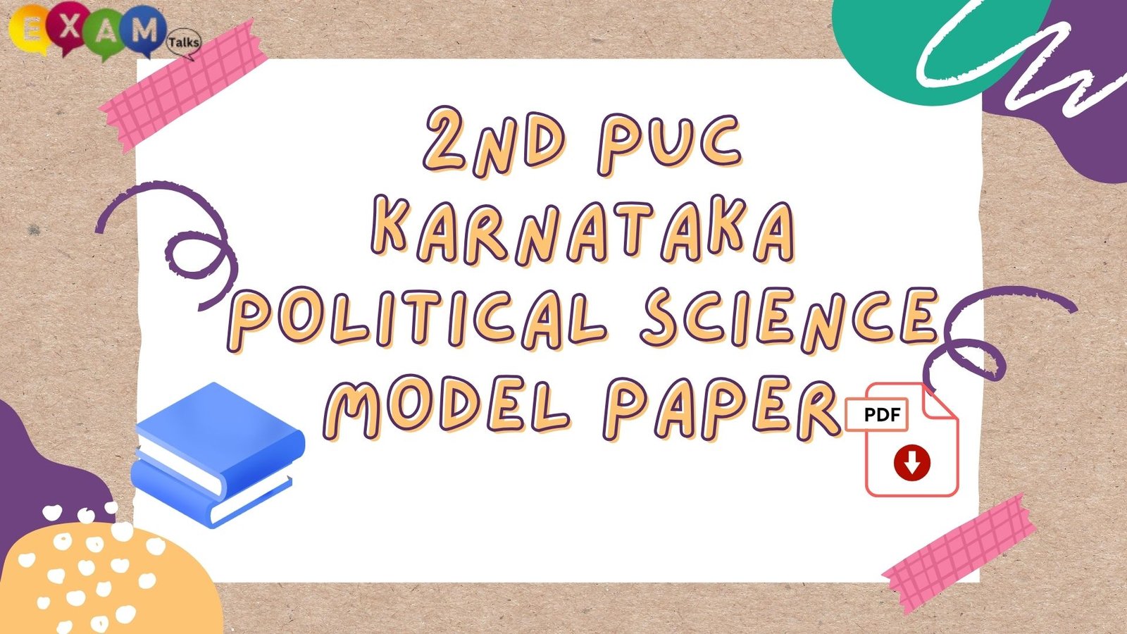 2nd PUC Karnataka Political Science Model Paper